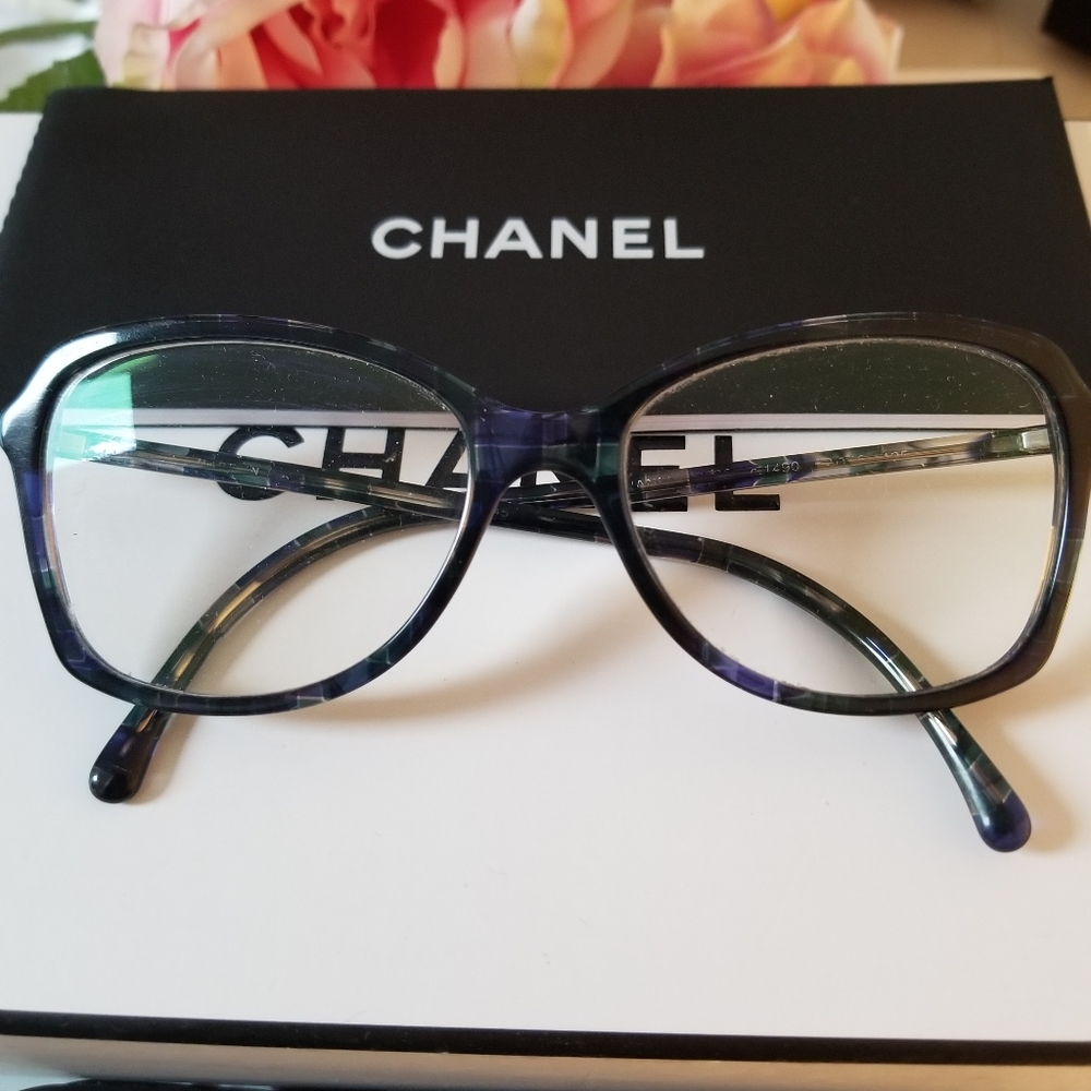 Auth VINTAGE Chanel acetate eyeglasses